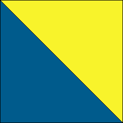 07  Zinc yellow matte appearance (RAL 1018) + Traffic blue matte appearance (RAL 5017)
